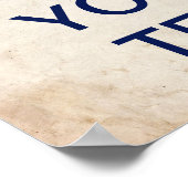 独自の「静保かな」ポスターの作成(濃い青) ポスター (角)