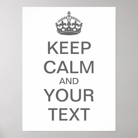 独自の「Calm」ポ保スター（メッドグレー）を作成 ポスター (正面)