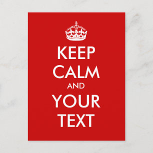 独自の「Keep Calm and Carry On」を作成 ポストカード