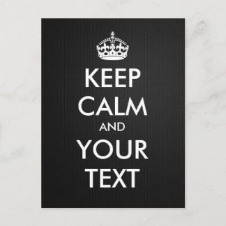 独自の「Keep Calm and Carry On」（メタル1）を作成 ポストカード
