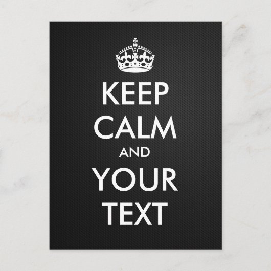 独自の「Keep Calm and Carry On」(メタル1)を作成 ポストカード (正面)