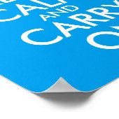 独自のAzure BlueKeep Calm and Carry Onの作成 ポスター (角)