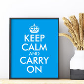 独自のAzure BlueKeep Calm and Carry Onの作成 ポスター