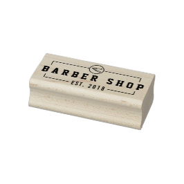 独自のBarbershopビジネスカスタムロゴの作成 ラバースタンプ