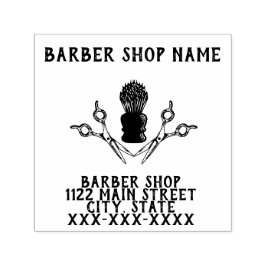 独自のBarbershopビジネスロゴの作成 セルフインキングスタンプ