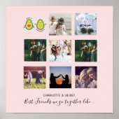 独自のBFFフォトコラージギフトを作成 – ビーガンアボカド ポスター (正面)