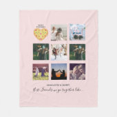 独自のBFFフォトコラージピザギフトの作成 フリースブランケット (正面)