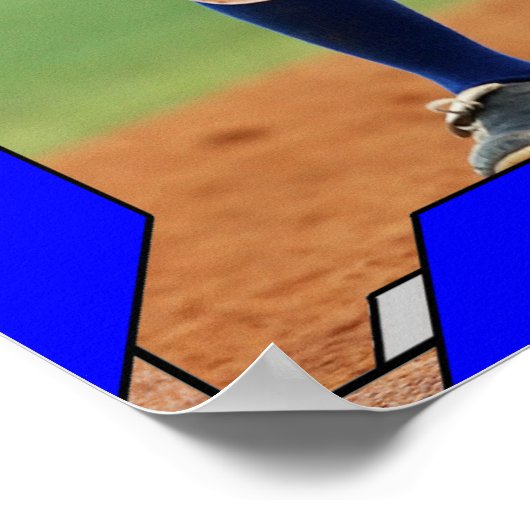 独自のBlue Sports写真カスタムポスターの作成 ポスター (角)