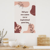 独自のBoho抽象芸術やる気を起こさせる引用文 ポスター (キッチン)