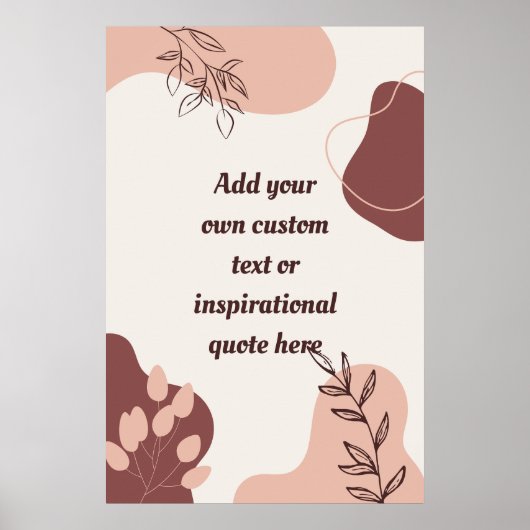 独自のBoho抽象芸術やる気を起こさせる引用文 ポスター (正面)