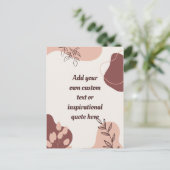 独自のBoho抽象芸術やる気を起こさせる引用文 ポストカード (スタンド正面)