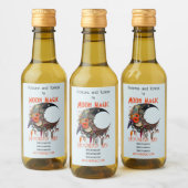 独自のBoho 3Dフローラ三日月の作成 ワインラベル (ボトル)