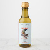 独自のBoho 3Dフローラ三日月の作成 ワインラベル (正面)