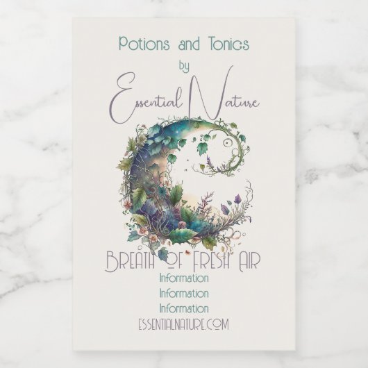 独自のBoho Wildflower Ivy Moonの作成 フードラベル (シングルラベル)