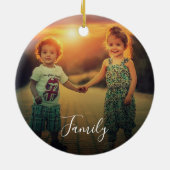 独自のBrightメリーファミリ写真の作成 セラミックオーナメント (裏面)