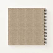 独自のBurlapレトロロゴモノグラムの作成 ノートブック (裏面)