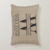 独自のBurlapロゴのアニバーサリーモノグラムの作成 アクセントクッション (正面(垂直))