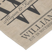 独自のBurlapロゴのアニバーサリーモノグラムの作成 ショートテーブルランナー (コーナー)