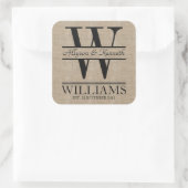 独自のBurlapロゴのアニバーサリーモノグラムの作成 スクエアシール (バッグ)