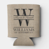 独自のBurlapロゴのアニバーサリーモノグラムの作成 缶クーラー (裏面)