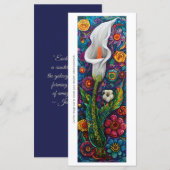 独自のCalla Lily Dot Artブックマークカードの作成 (正面/裏面)