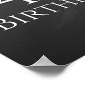 独自のChalkboard Birthdayパーティーサインを作成する ポスター (角)