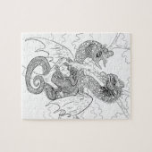 独自のChameleon Dragonsにカラーを適用 ジグソーパズル (横)