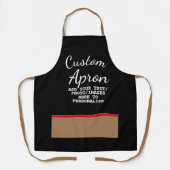 独自のChef Bakerのポケットを作成カスタムしまフェイクす エプロン (正面)