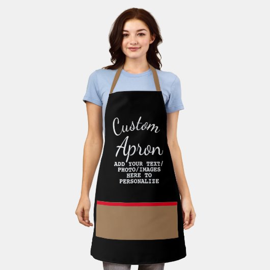 独自のChef Bakerのポケットを作成カスタムしまフェイクす エプロン (着用した状態)