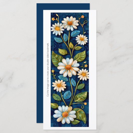 独自のDenimデイジーブックマークカードの作成 (正面/裏面)