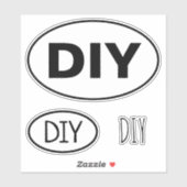 独自のDIYオーバルユーロビニールステッカーセットを作成 シール (シート)