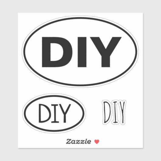 独自のDIYオーバルユーロビニールステッカーセットを作成 シール (シート)