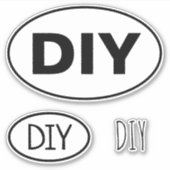 独自のDIYオーバルユーロビニールステッカーセットを作成 シール (正面)