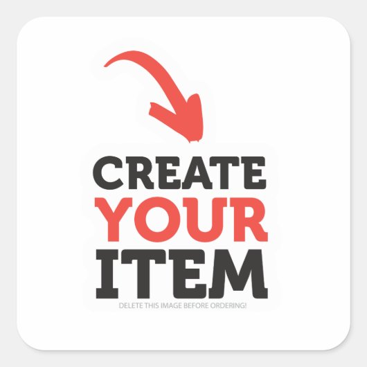 独自のDIYカスタムデザイン スクエアシール (正面)