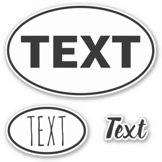 独自のDIYユーロスタイルビニールステッカーセットを作成 シール (正面)