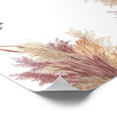 独自のDIY Boho Pampas Grass Mauve Pinkを作成 ポスター (角)