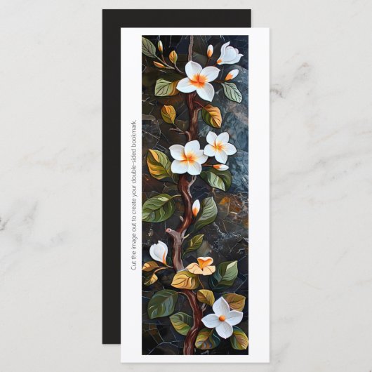 独自のFrangipaniブックマー色彩の鮮やかク・カードの作成 (正面/裏面)