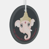 独自のGaneshのカラフル作成 ガラスオーナメント (正面右)