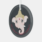 独自のGaneshのカラフル作成 ガラスオーナメント (正面左)