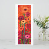 独自のGerberasブックマー色彩の鮮やかク・カードの作成 (スタンド正面)