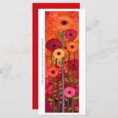 独自のGerberasブックマー色彩の鮮やかク・カードの作成 (正面/裏面)