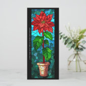 独自のGlass Red Poinsettiaブックマークカードを作成する (スタンド正面)