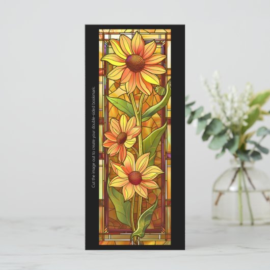 独自のGlass Sunflowerブックマークカードの作成 (スタンド正面)