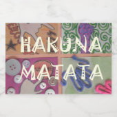 独自のHakuna Matataのユニーク作成 フードラベル (シングルラベル)