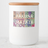 独自のHakuna Matataのユニーク作成 フードラベル (正面)