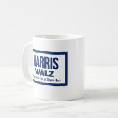 独自のHarris Walz 2024を作成 コーヒーマグカップ (正面左)