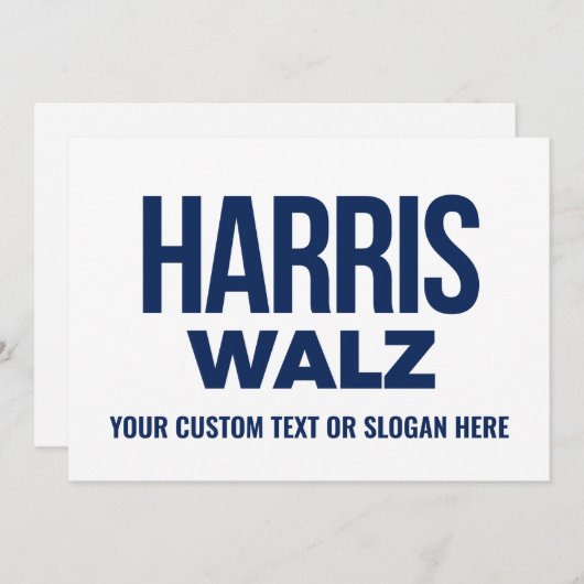 独自のHarris Walz 2024を作成 サンキューカード (正面/裏面)