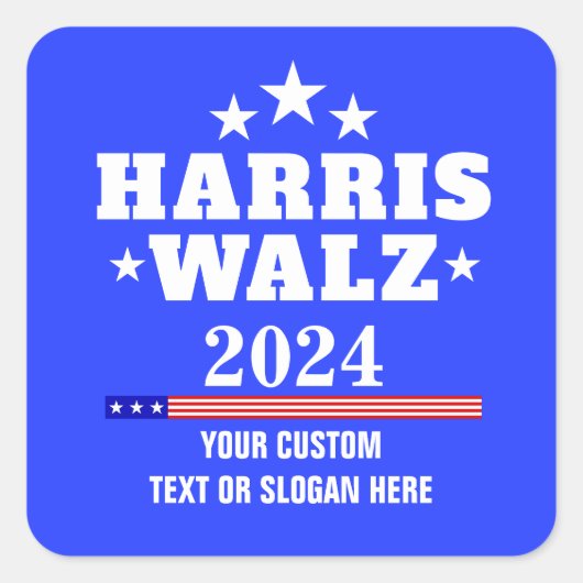 独自のHarris Walz 2024を作成 スクエアシール (正面)