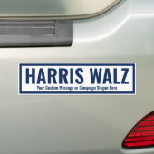 独自のHarris Walz 2024を作成 バンパーステッカー (車上)