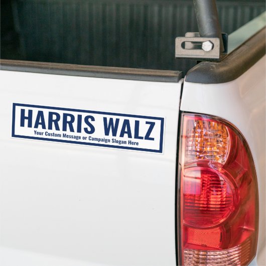 独自のHarris Walz 2024を作成 バンパーステッカー (トラック上)